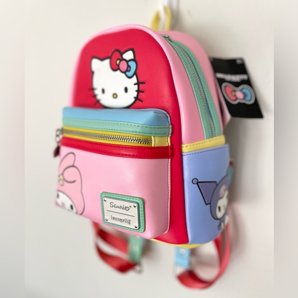 Sanrio Handbags - Sanrio Hello Kitty My Melody & Friends Kuromi Mini Color Backpack by Loungefly